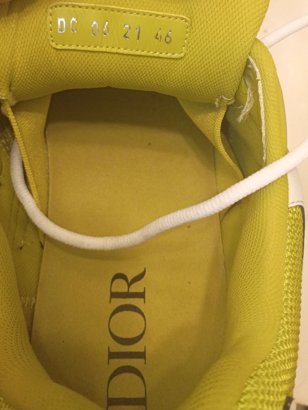 Christian Dior B30 Sneakers - Yellow/Lime Green - Men's Size 46 (US Men's 13) - Picture 8 of 8